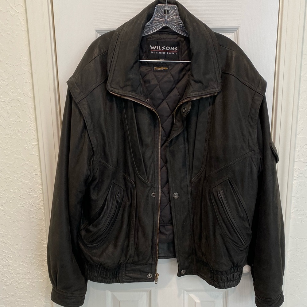 Vintage Wilson Thinsulate Bomber Leather Jacket Lg
